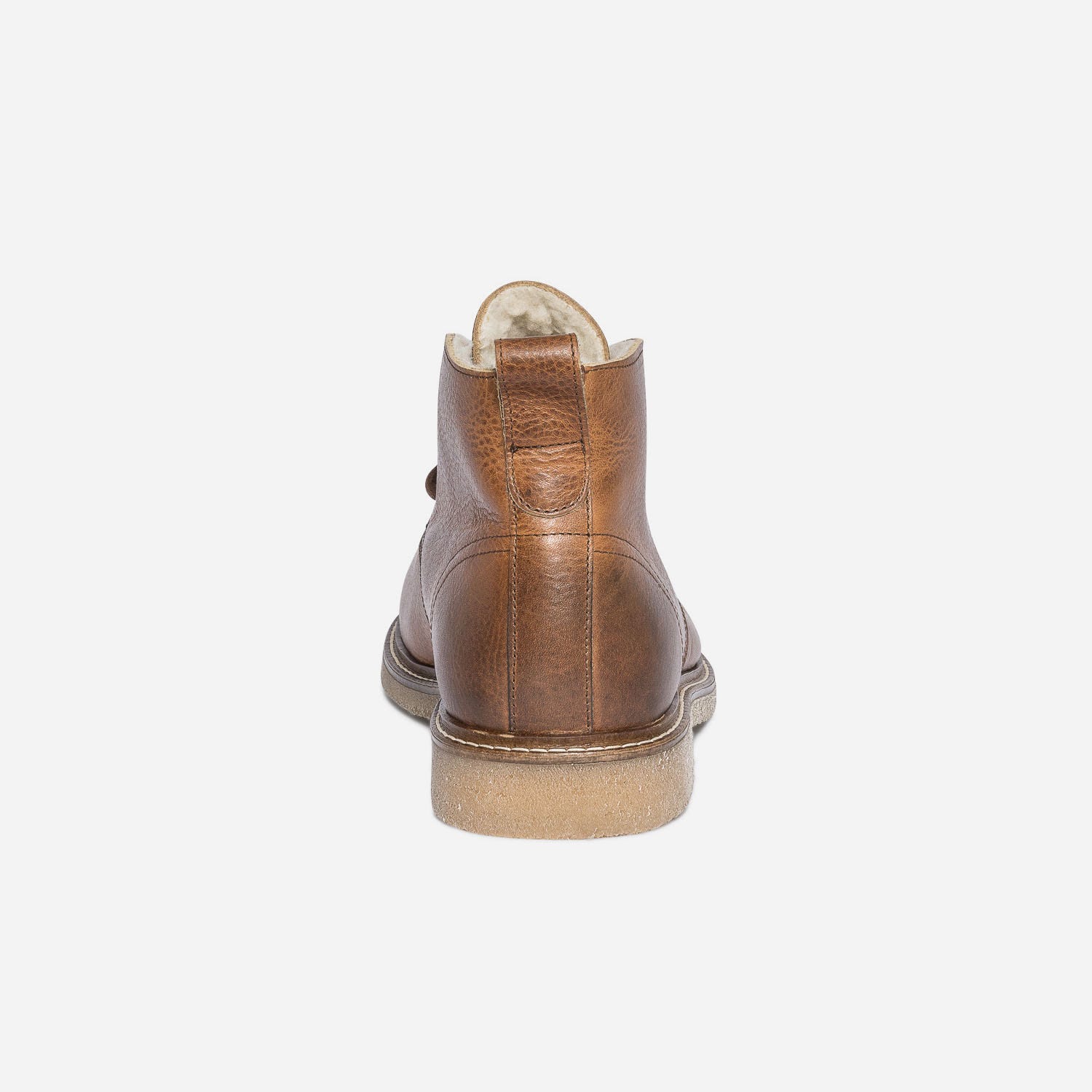 Desert boots fourré camel en cuir