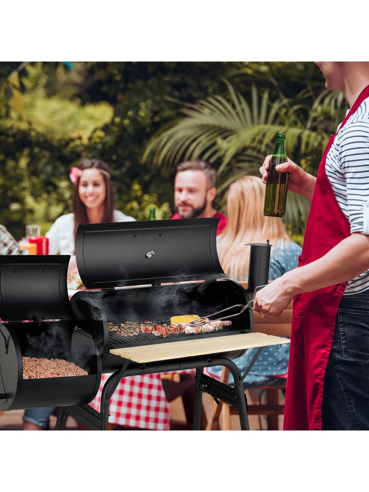 relaxdays Smoker Grill in Schwarz günstig kaufen onesize