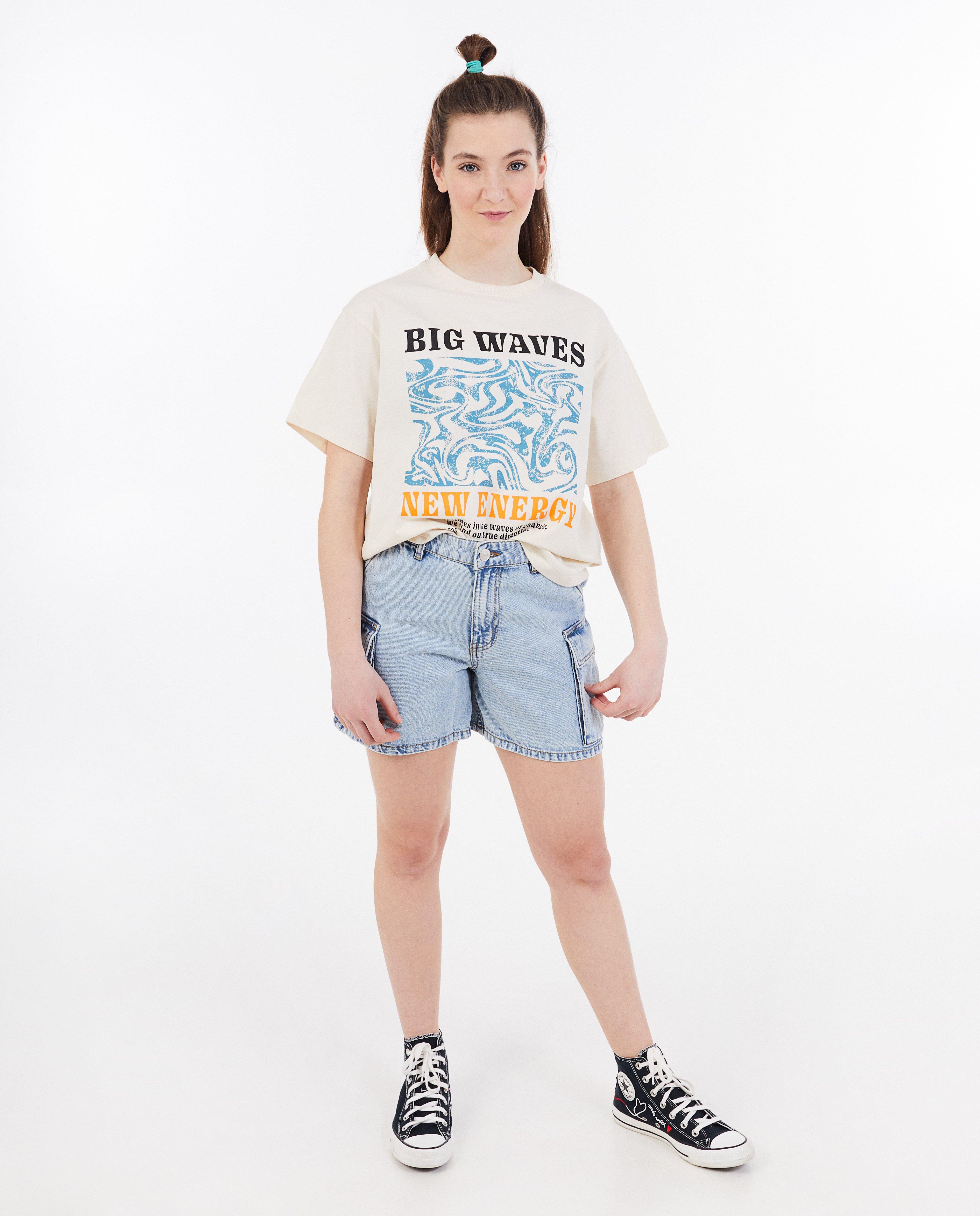 Tricou Groggy Wit cu imprimeu alb