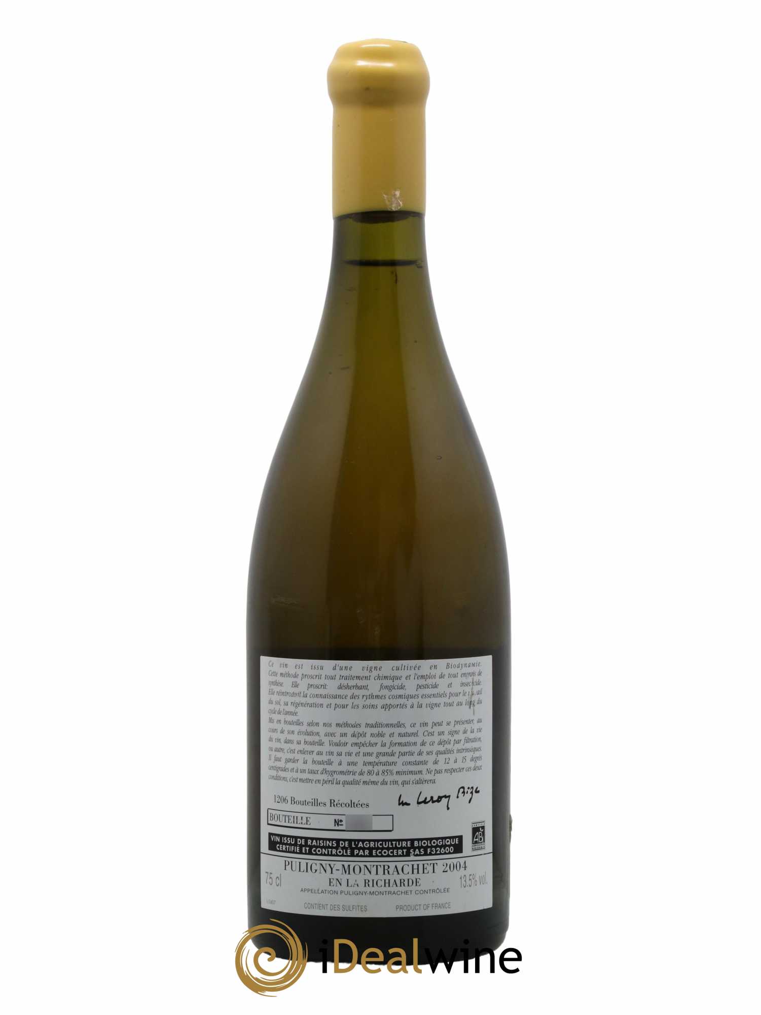 Puligny-Montrachet En La Richarde d'Auvenay (Domaine)  2004 - Lot de 1 Bouteille