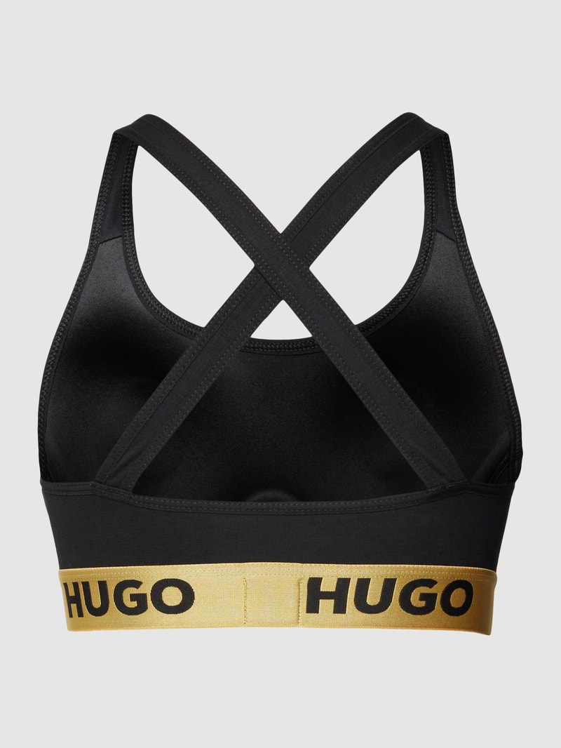 Bralette mit Label-Bund Modell 'SPORTY' in gold