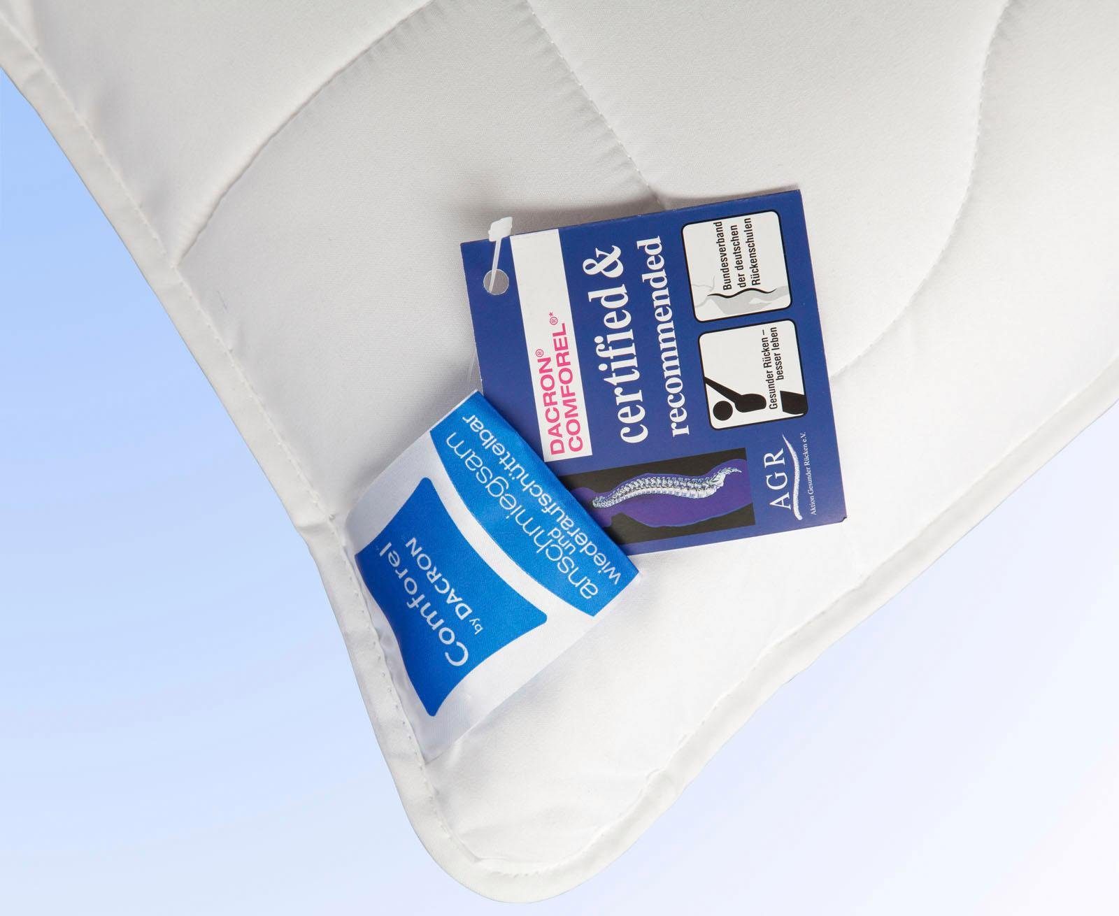 Nackenstützkissen Kissen Basic, Jekatex, Füllung: Microfaser, Bezug: Polyester, Rückenschläfer, Seitenschläfer, Zertifiziert durch die Aktion gesunder Rücken (AGR) e.V.