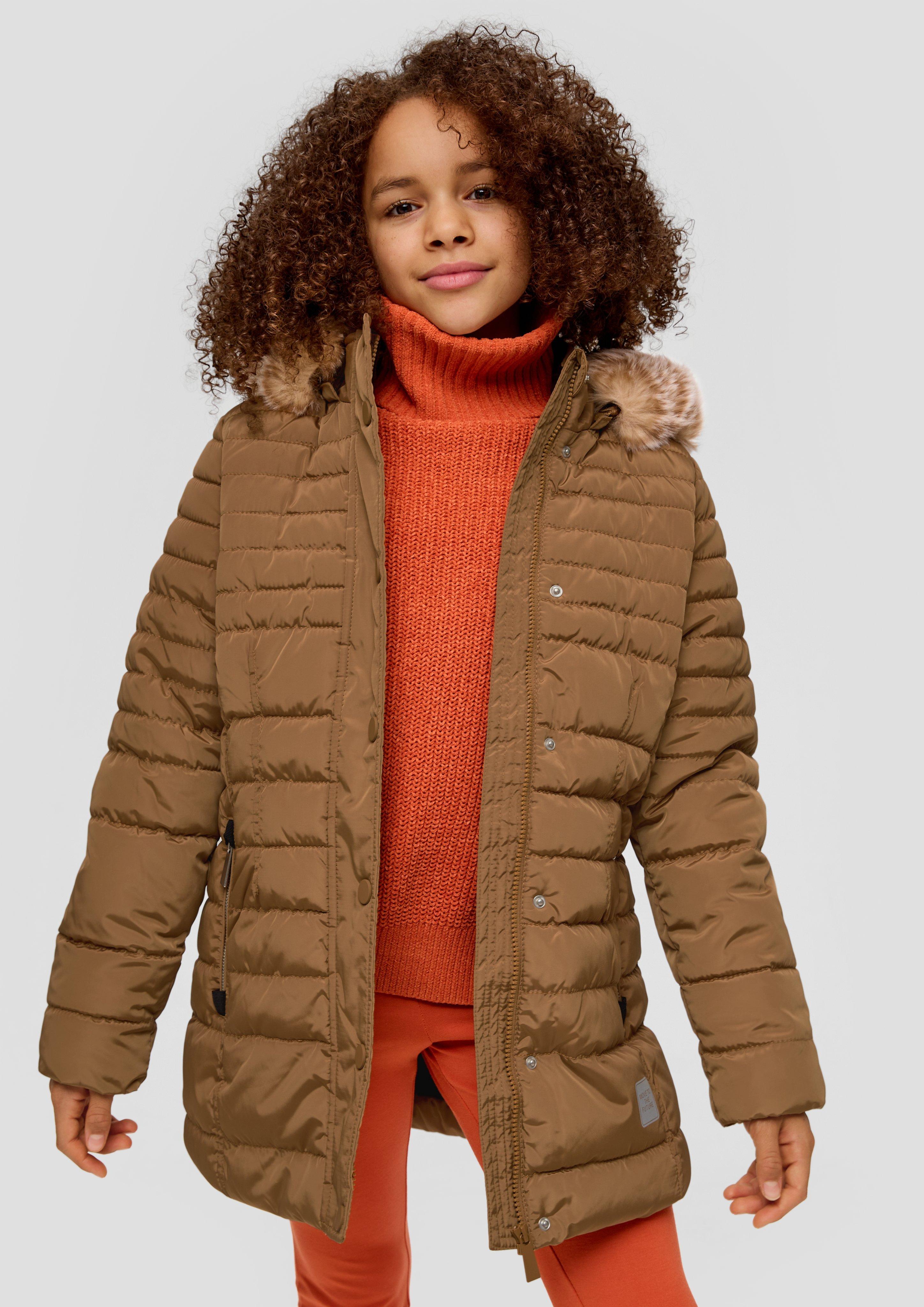 Steppjacke mit Kunstfellblende  2131681-8469