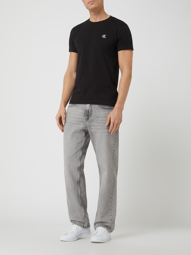 T-Shirt aus Baumwolle  in black