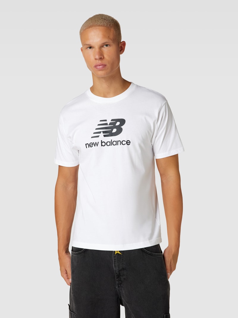 T-Shirt mit Logo-Print in weiß