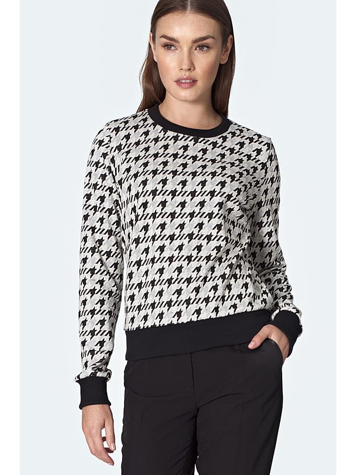Nife Sweatshirt in Schwarz/ Weiß günstig kaufen 42