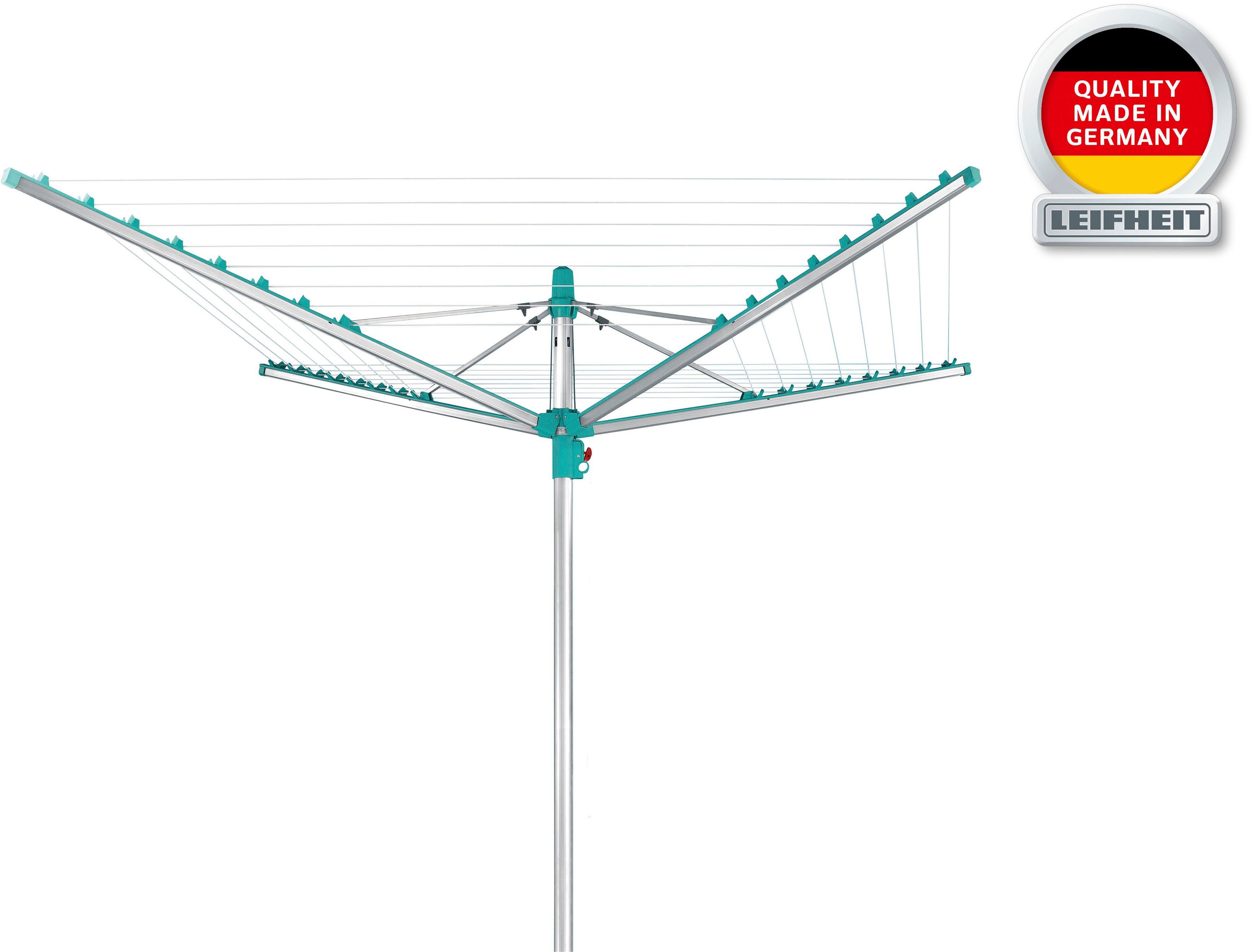 Leifheit Wäschespinne Linomatic 500 Easy, 50 Meter Leinenlänge