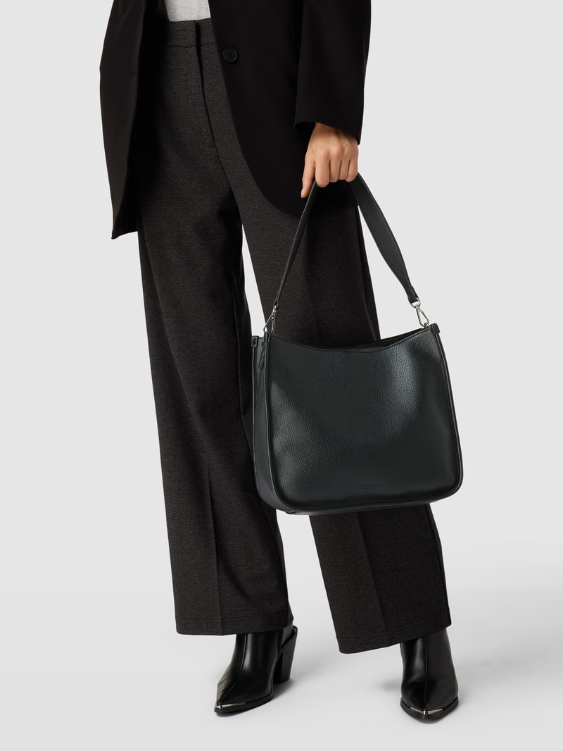 Handtasche in Leder-Optik Modell 'DALE HOBO' in schwarz