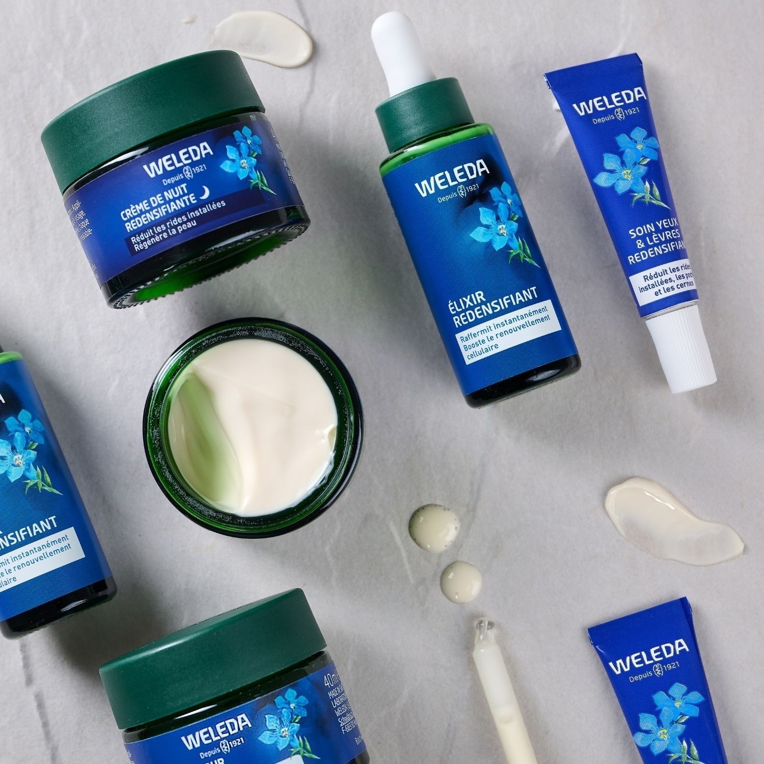 Weleda dnevna krema za ponovno zgostitev kože z modrim encijanom in planiko - 40 ml