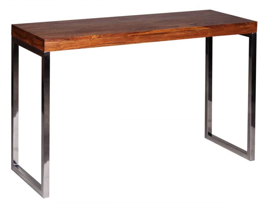 Wohnling Exklusiver Massivholz Konsolentisch 120 x 45 x 76 cm Tisch Sheesham Massiv