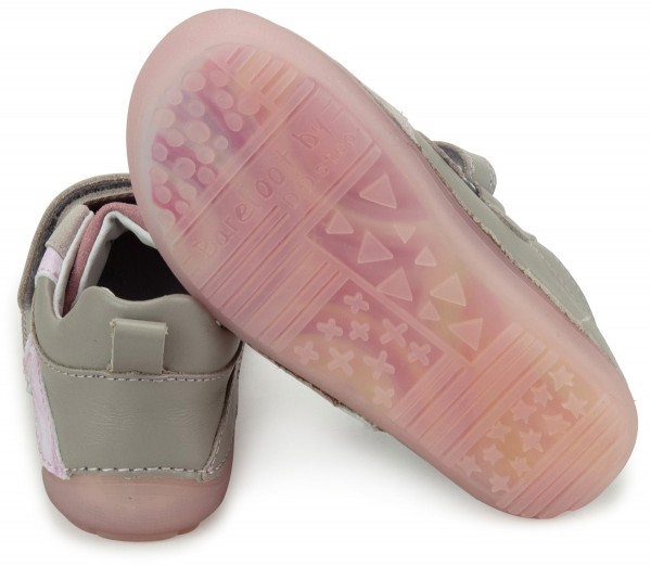 DD Step ~ Leder MidCut Klettschuh ~ Rose Grey