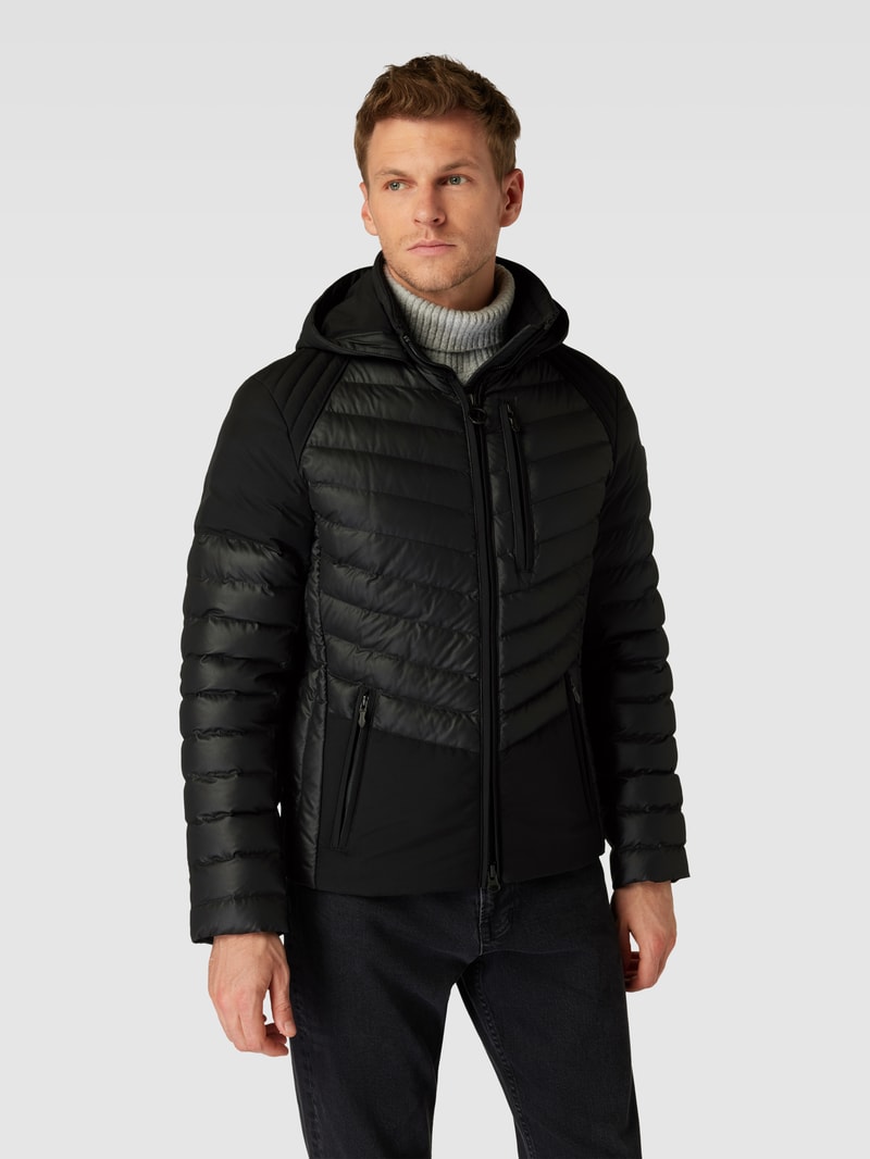 Funktionsjacke mit Zweiwege-Reißverschluss Modell 'REVOX' in schwarz