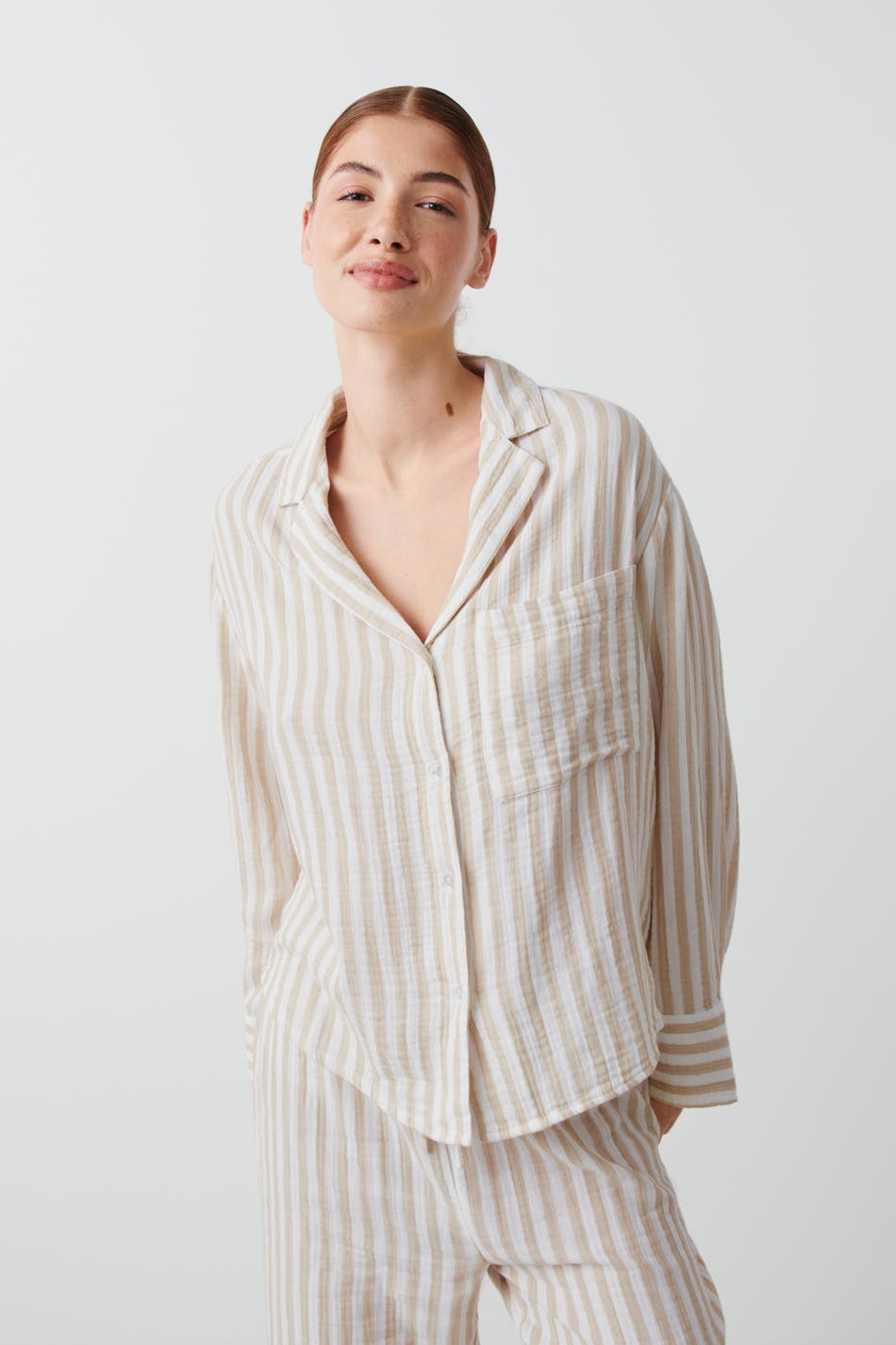 Structured pyjamas shirt