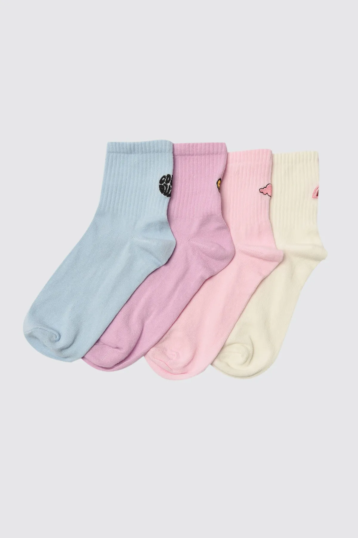 Trendyol Collection  Mehrfarbige Baumwoll-Stricksocken im 4er-Pack TWOSS21CO0040