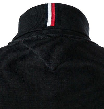 Tommy Hilfiger, Rollkragenpullover, Bio Baumwolle-Kaschmir, schwarz