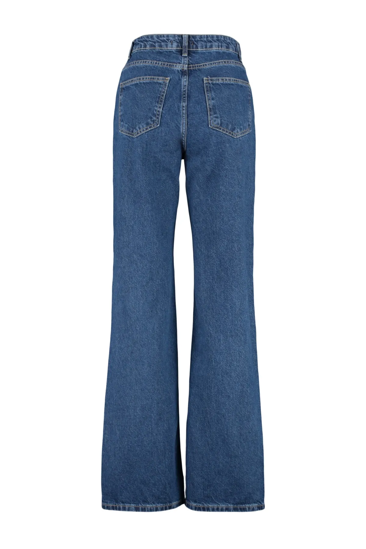 Trendyol Collection  Blaue Jeans mit hoher Taille und weitem Bein TWOSS23JE00068