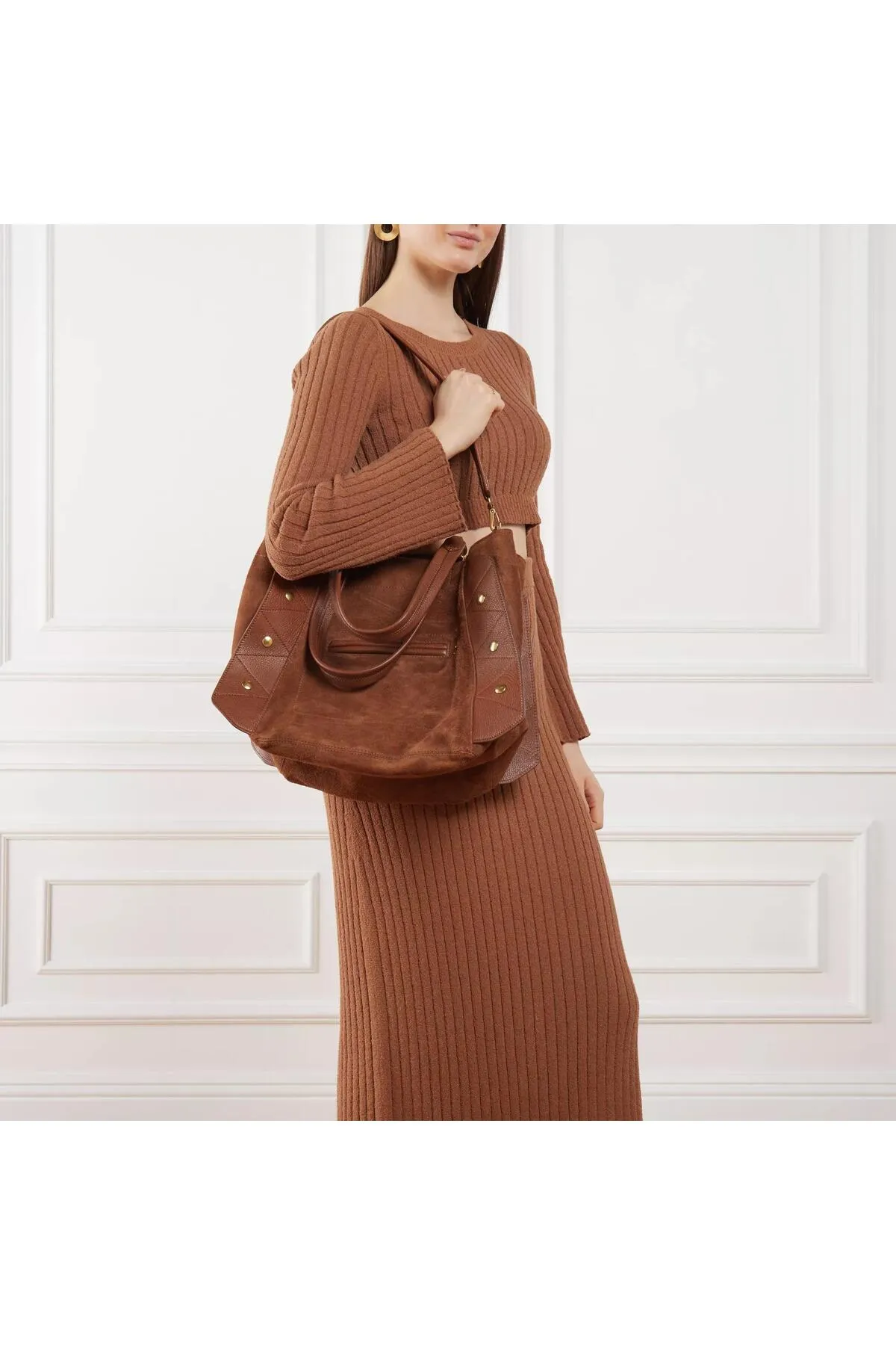 Jerome Dreyfuss  Handtasche - Braun - Strukturiert