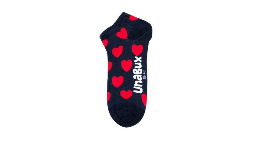Unabux Unisex Sneaker Socken Big Hearts Big Hearts