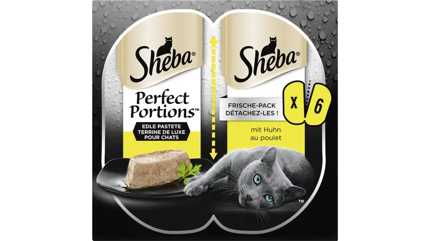SHEBA® Perfect Portions™ Edle Pastete mit Huhn Portionsbeutel 225 g