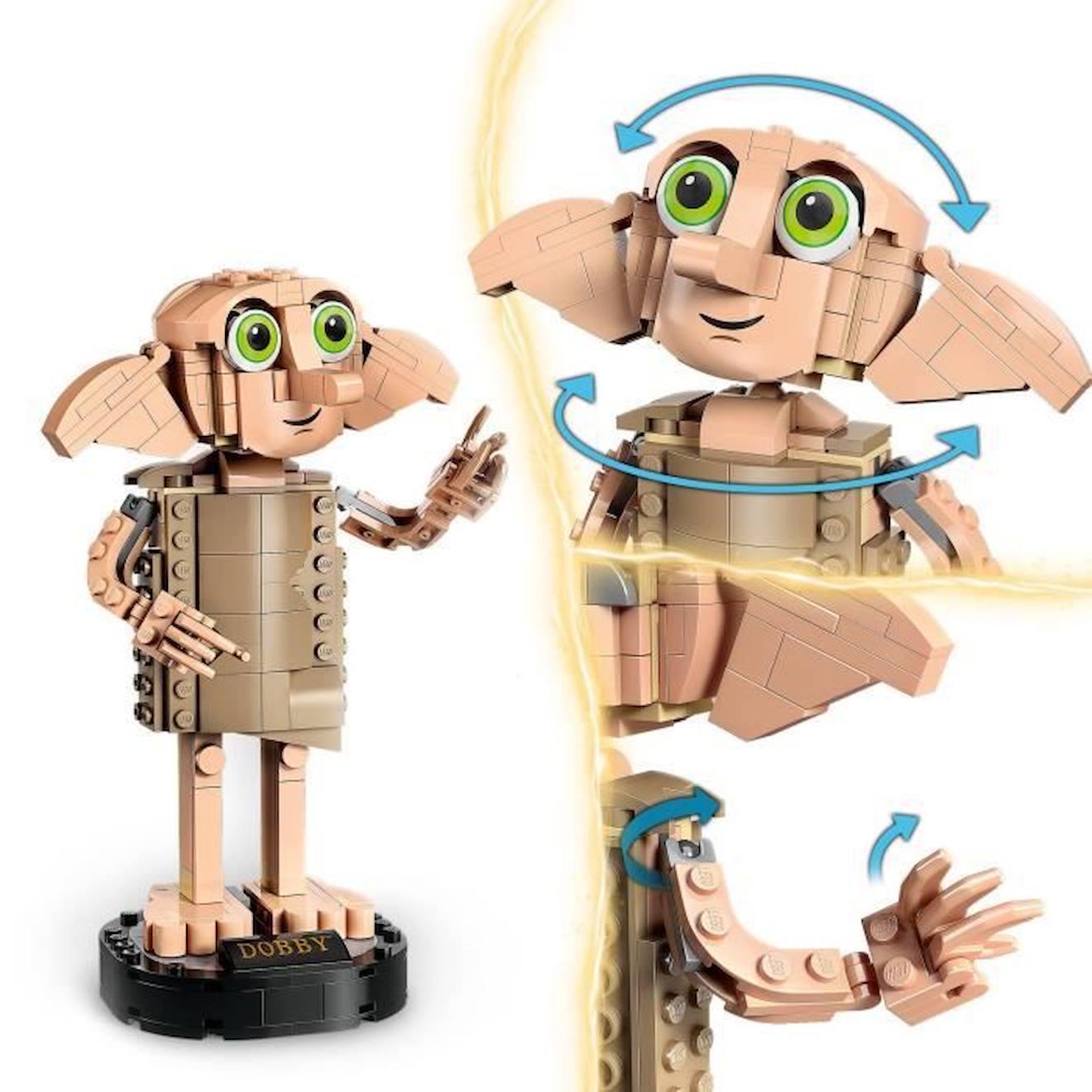 LEGO® Harry Potter 76421 Dobby l’Elfe de Maison, Jouet de Figurine de Personnage, Cadeau marron