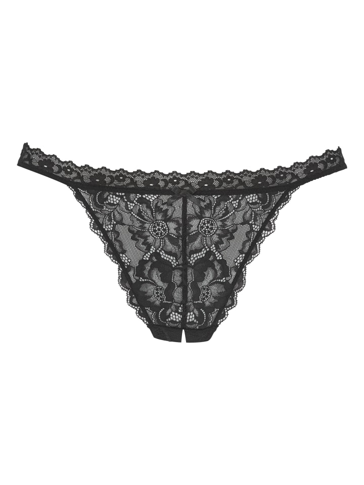 PETITE FLEUR GOLD Tanga-Ouvert in schwarz günstig kaufen