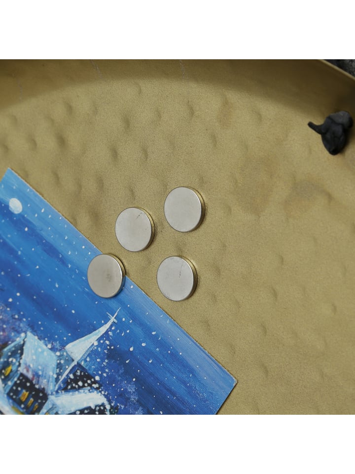 MARELIDA Dekotablett Dekoteller aus Metall magnetisch D: 38,5cm in gold günstig kaufen onesize