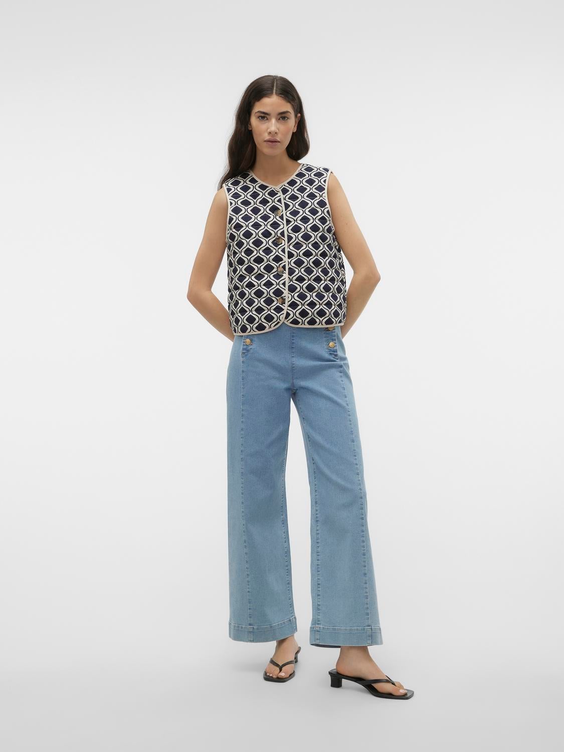 VMKAYLA Hohe Taille Weit geschnitten Jeans