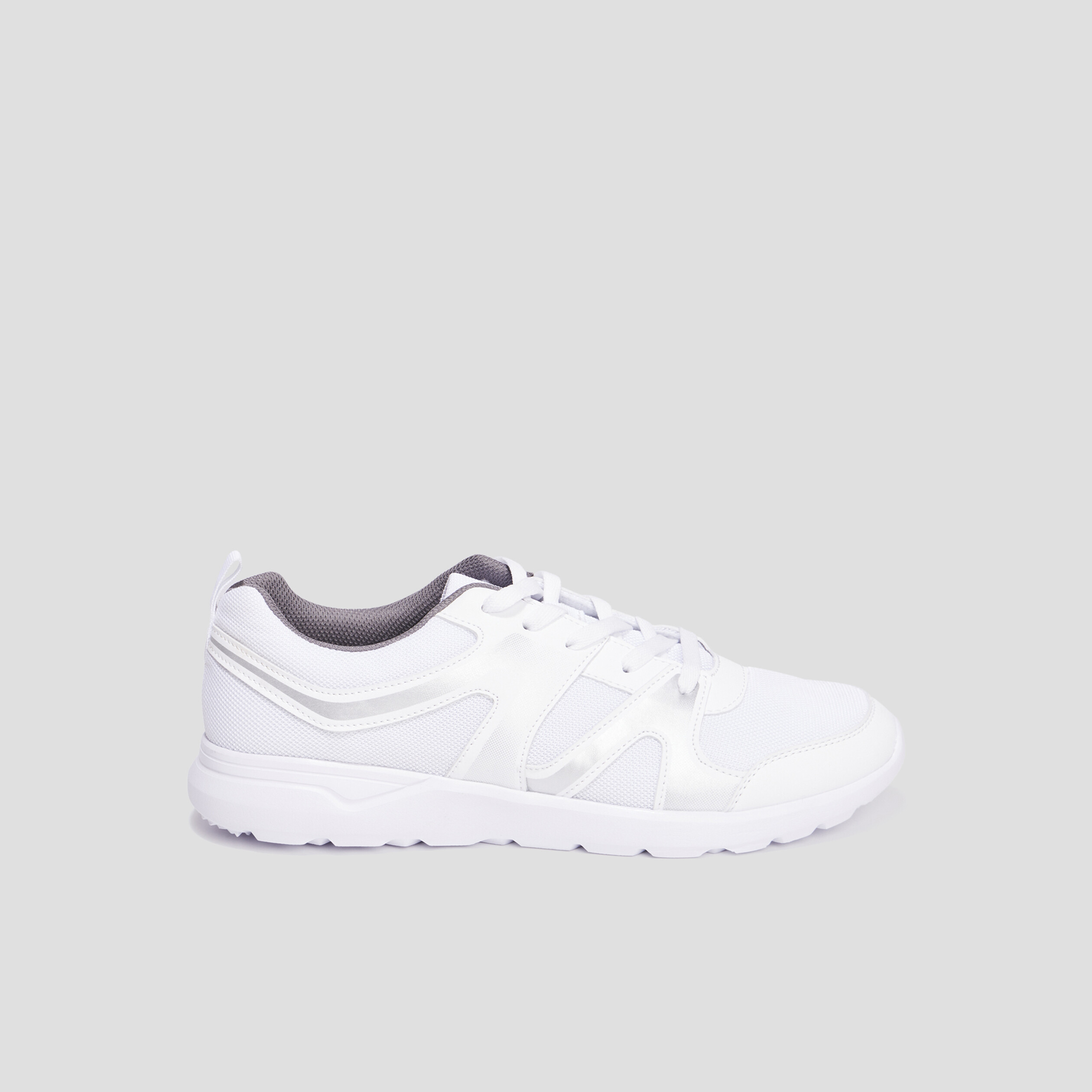 Baskets running à lacets Rexited blanc homme | La Halle