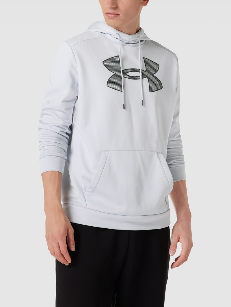 Hoodie mit Logo-Print Modell 'UA Armour Fleece Big Logo' in hellgrau