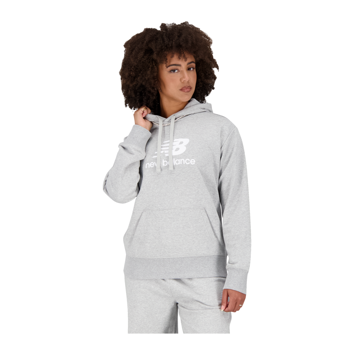 New Balance Stacked Oversized Hoody Damen FAG
