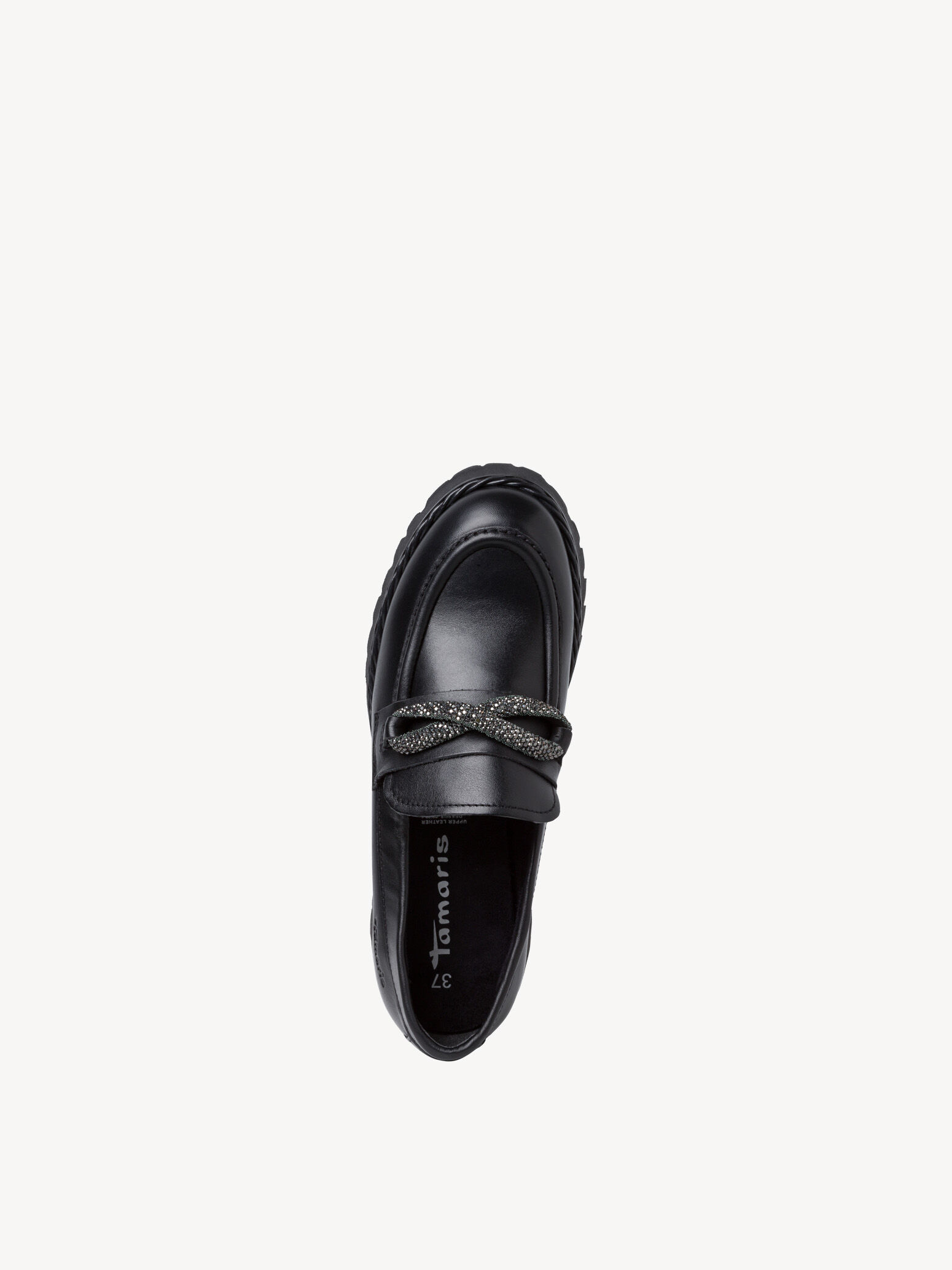 Slipper en cuir - noir