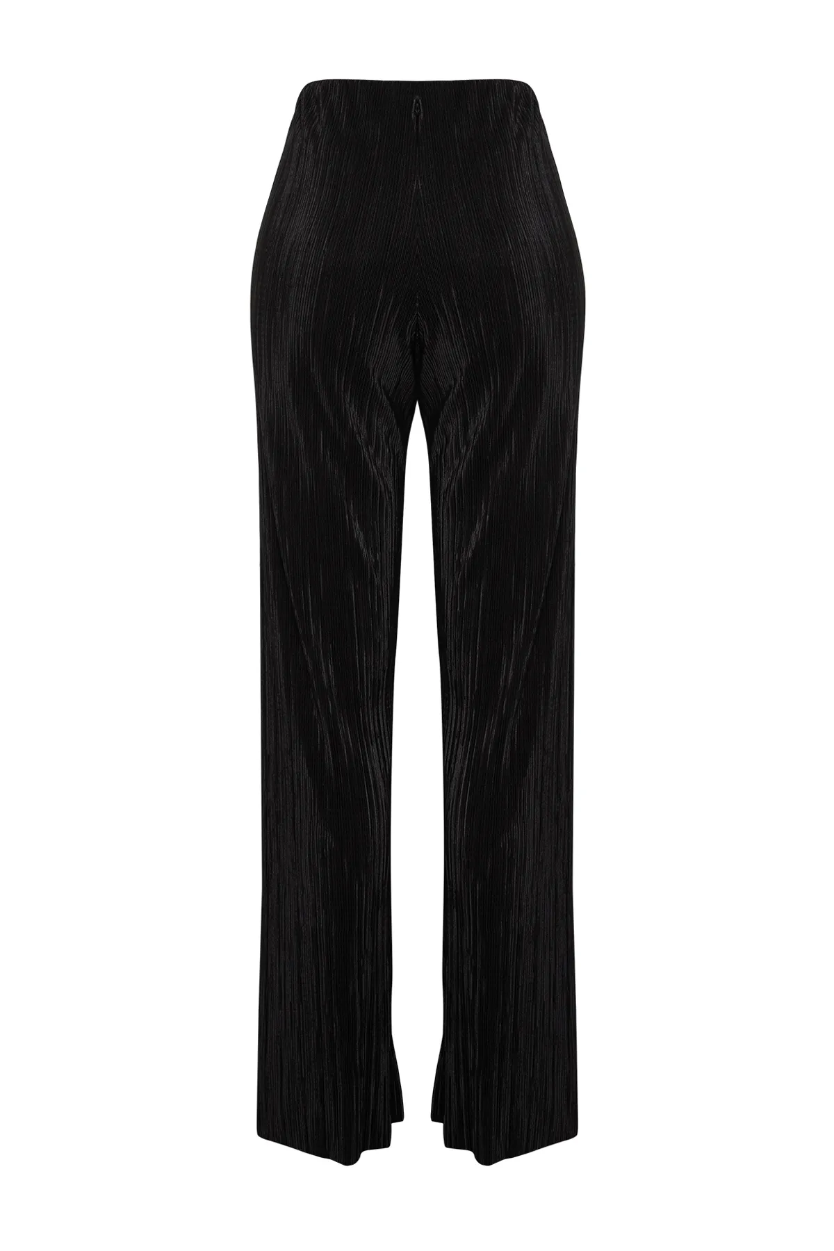 Trendyol Collection  Schwarze Stretch-Strickhose mit Bügelfaltenfutter TWOSS24PL00033