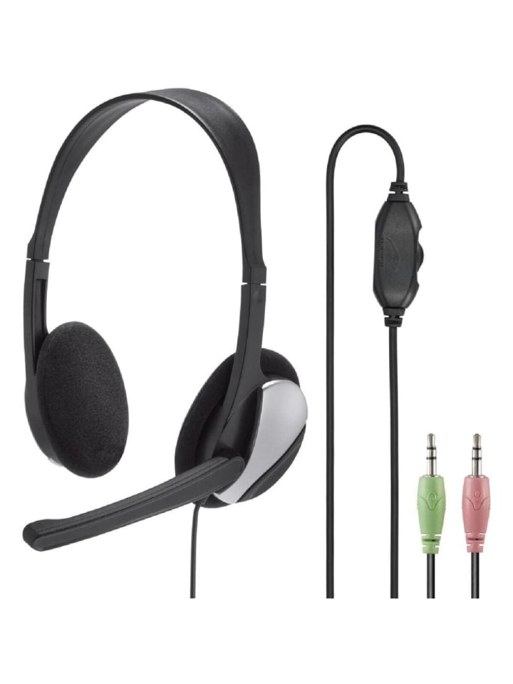 Hama PC Headset Ultraleichtes On-Ear-Headset Mikrofon & Lautstärkeregler in Schwarz günstig kaufen onesize