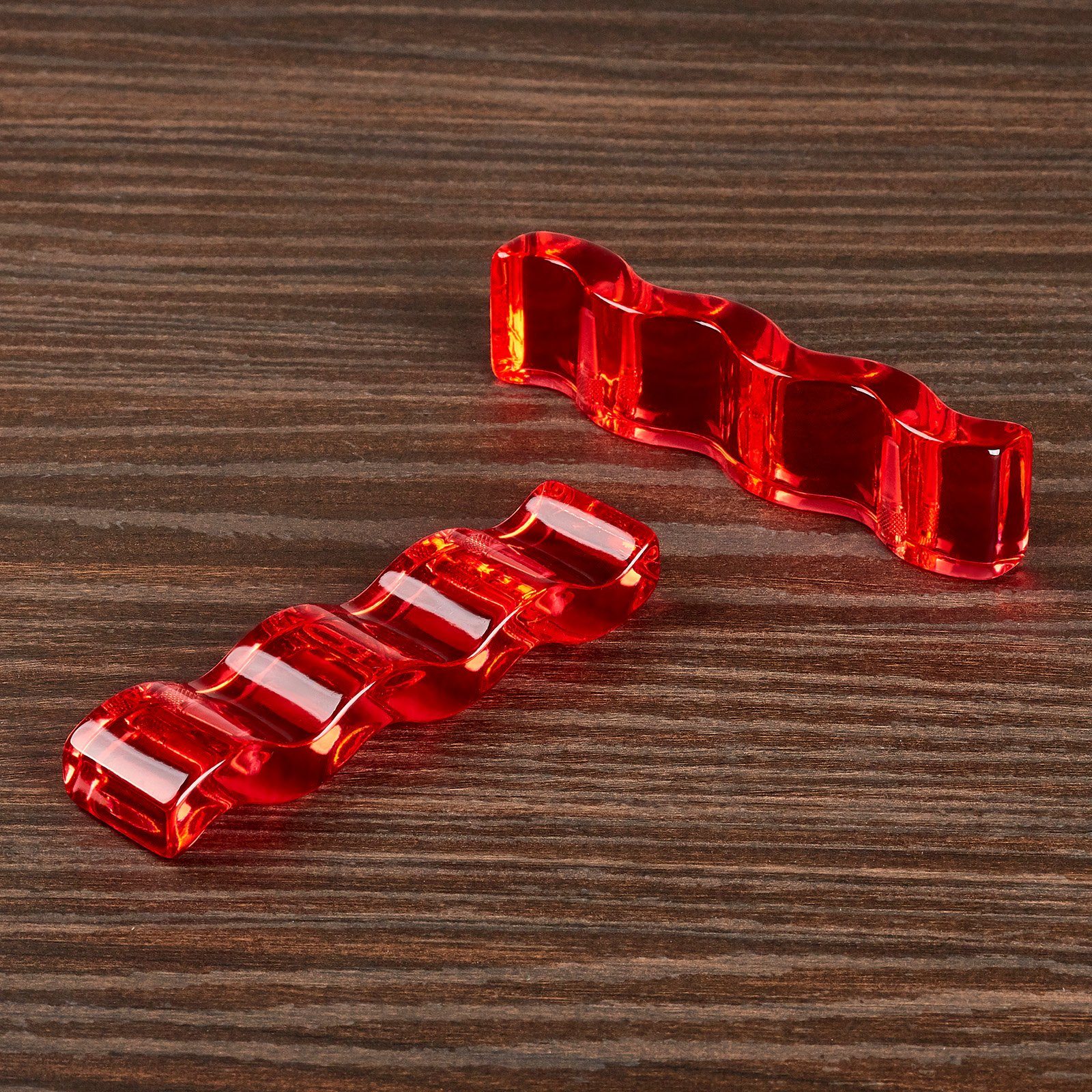 SO-TECH® Möbelgriff Designgriff SW68 BA 64 mm kirschrot-transluzent rot transparent, Griff Schubladengriff incl. Schrauben