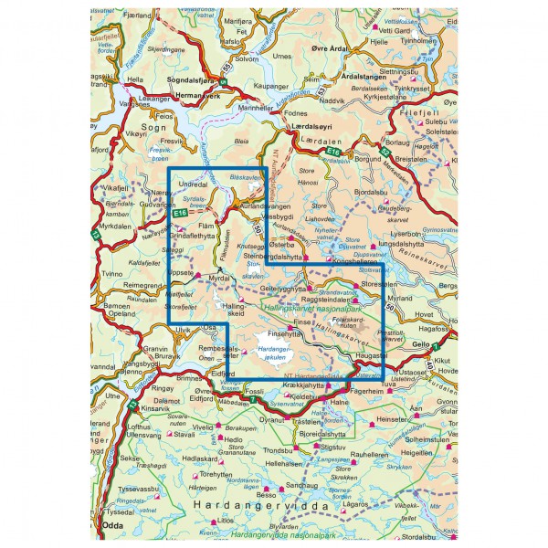 Nordeca - Wander-Outdoorkarte: Rallarvegen 1/50 - Wanderkarte
