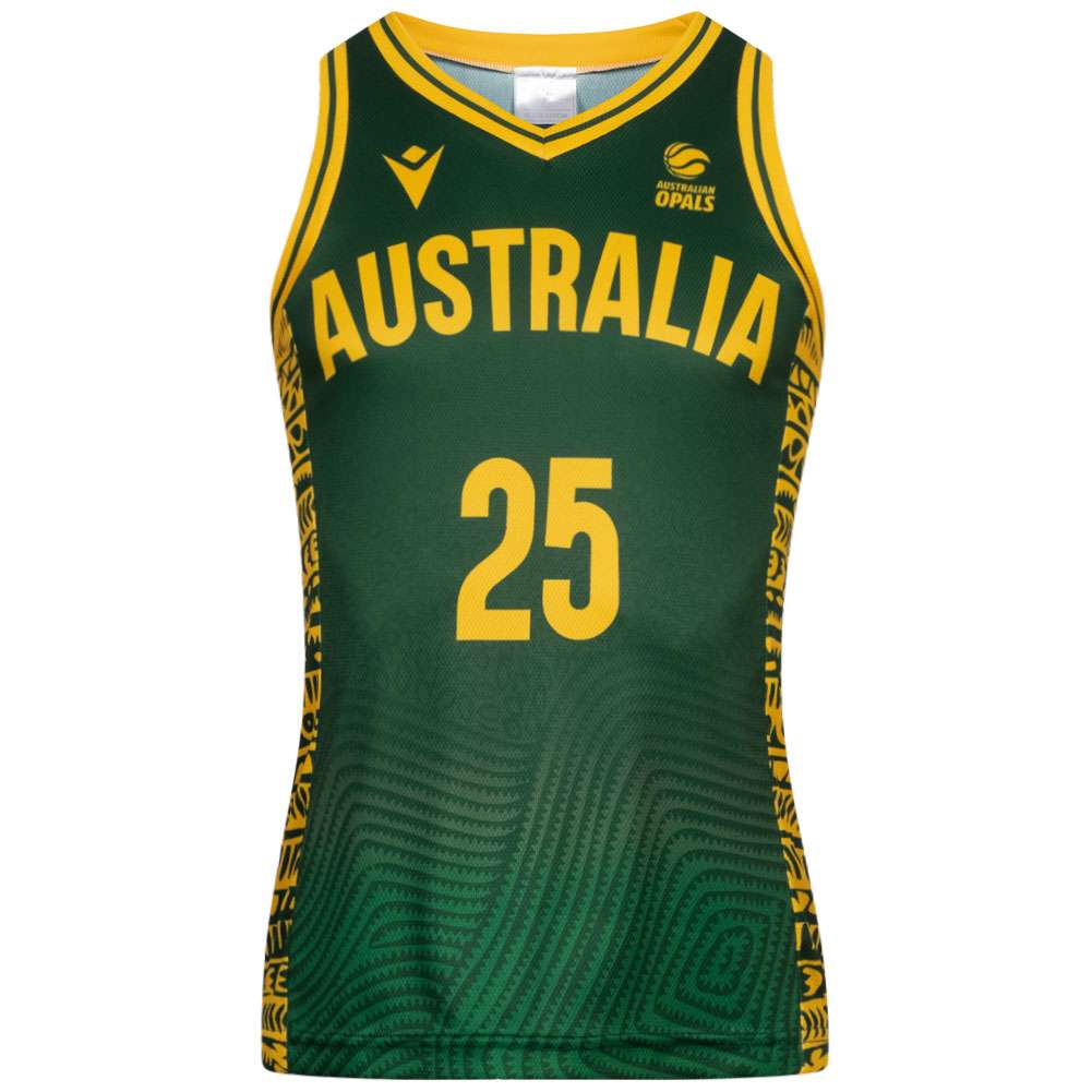 Australien Basketball macron Indigenous Damen Trikot grün