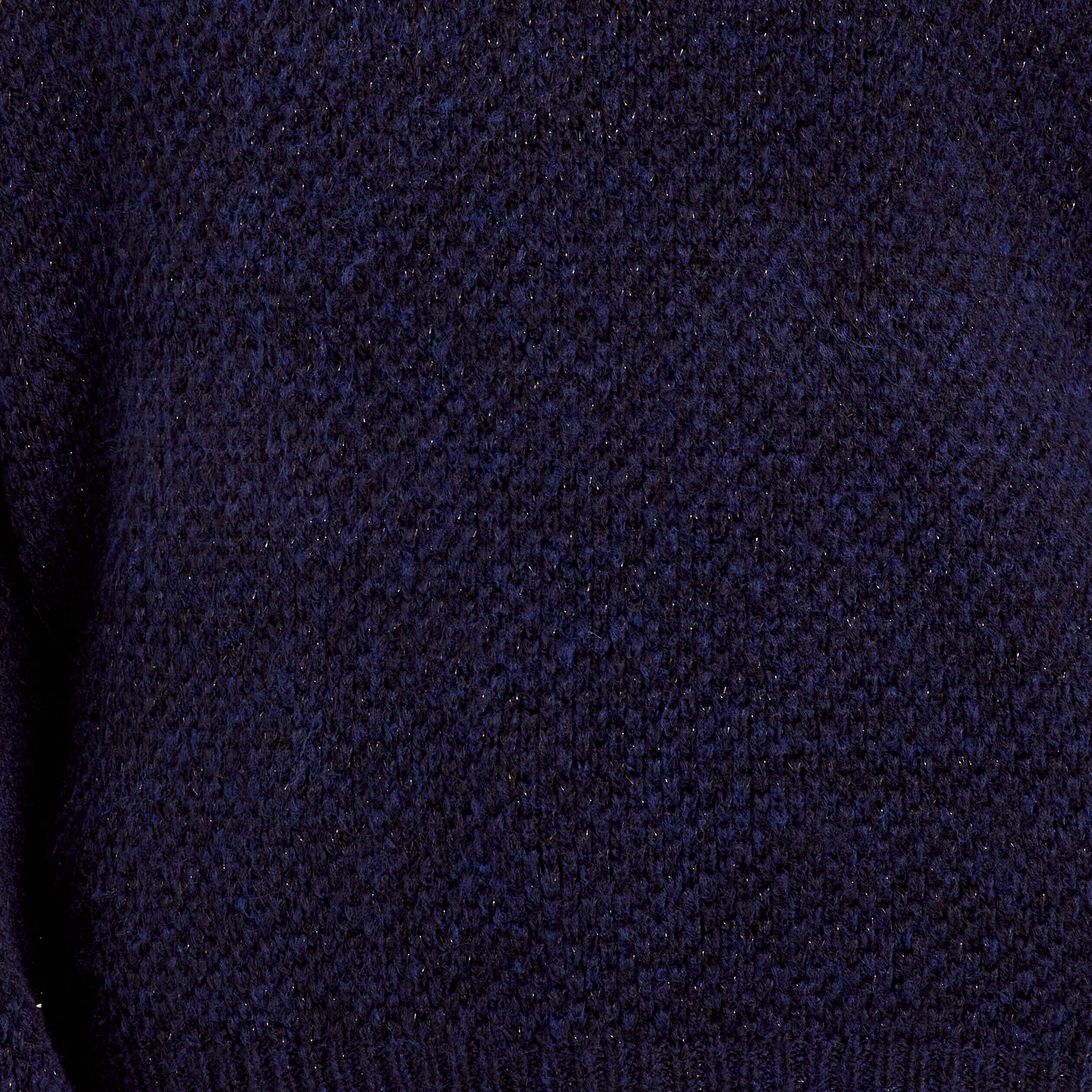 Pull manches longues col en V bleu marine femme | Cache Cache