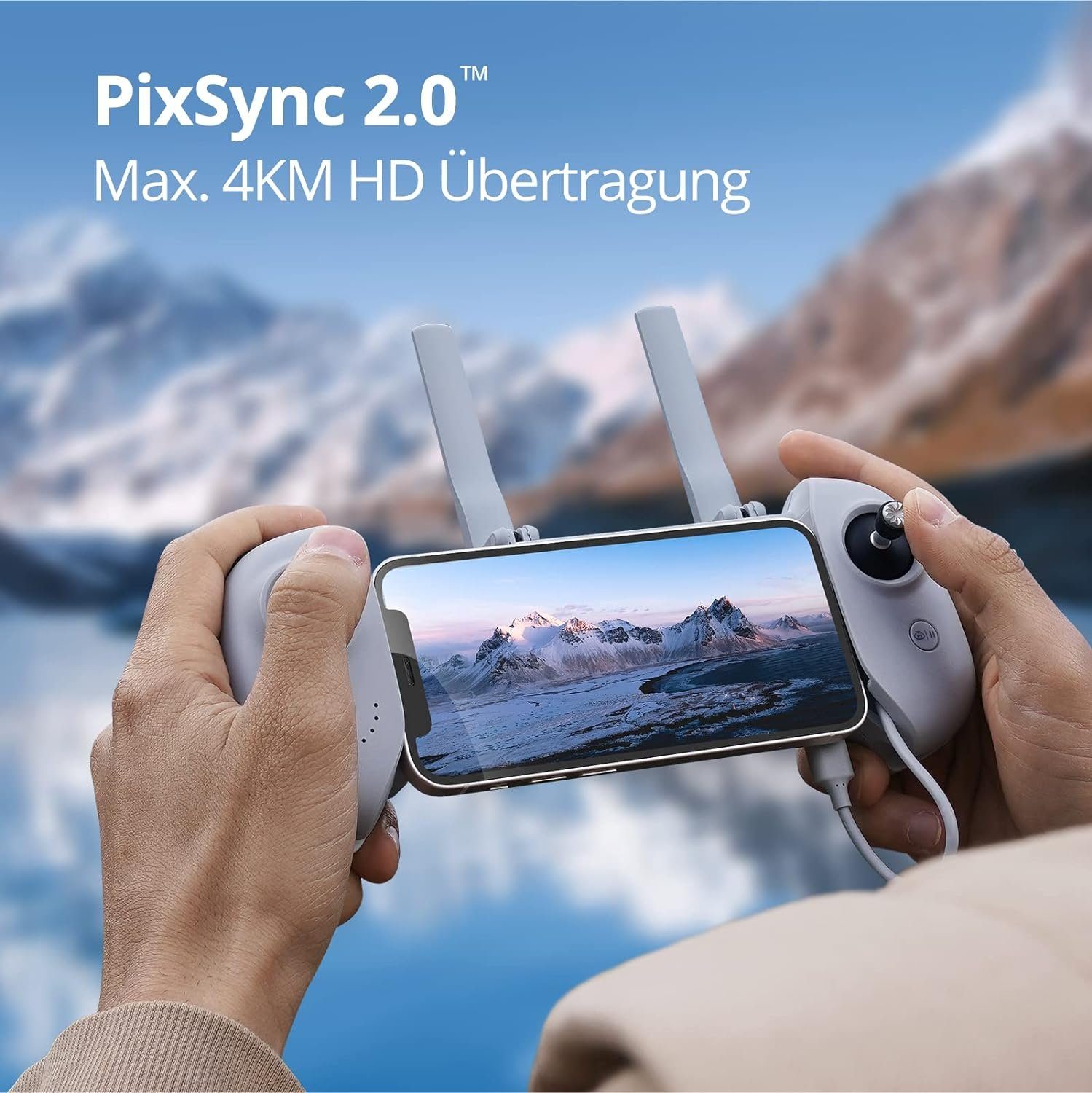 Potensic Drohne (4K@30fps; 2.7K@30fps; 1080P@60/30fps, mit 4K EIS Kamera, Bürstenloser Motor, Max.16m/s, Follow-Me/Rückkehr)