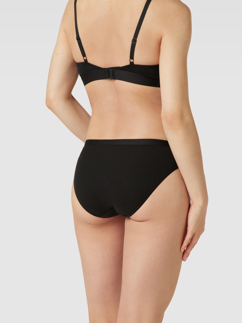 Slip mit Feinripp Modell 'Iconic' in schwarz