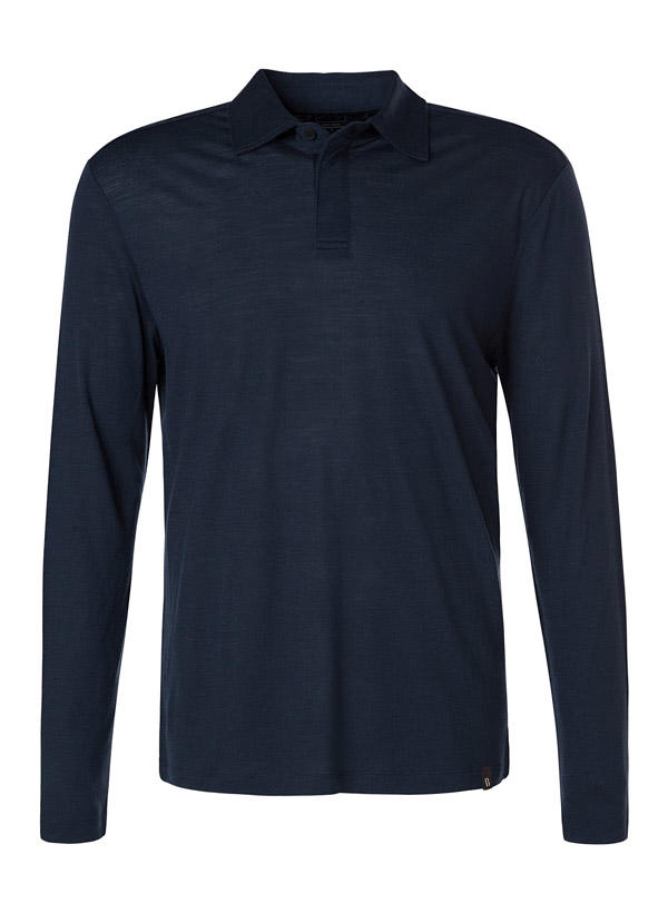 BOGGI MILANO, Polo-Shirt, Woll-Jersey, navy