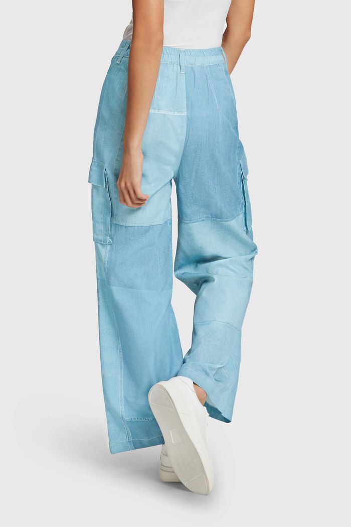 Cargohose im Patchwork-Style mit hohem Bund