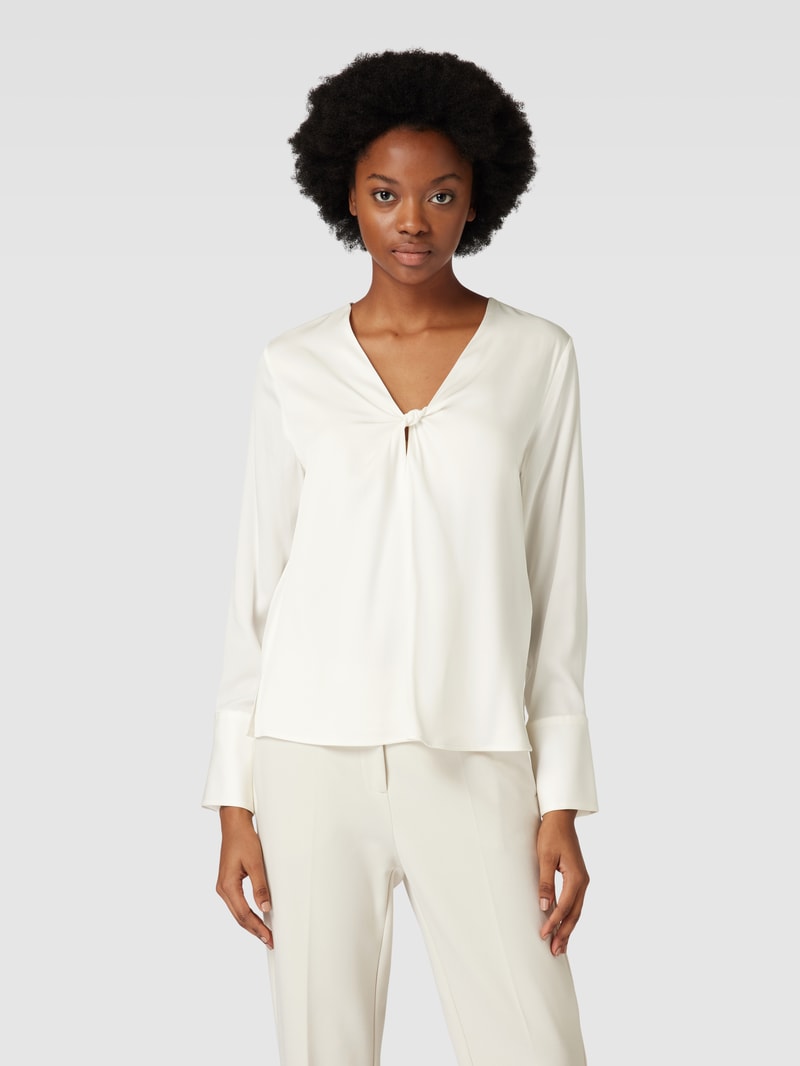 Bluse mit Raffungen Modell 'Bidinta' in offwhite