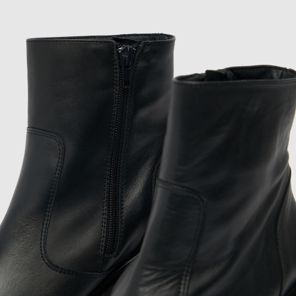 Schuh The Edit Porter – Svarta läderstövlar