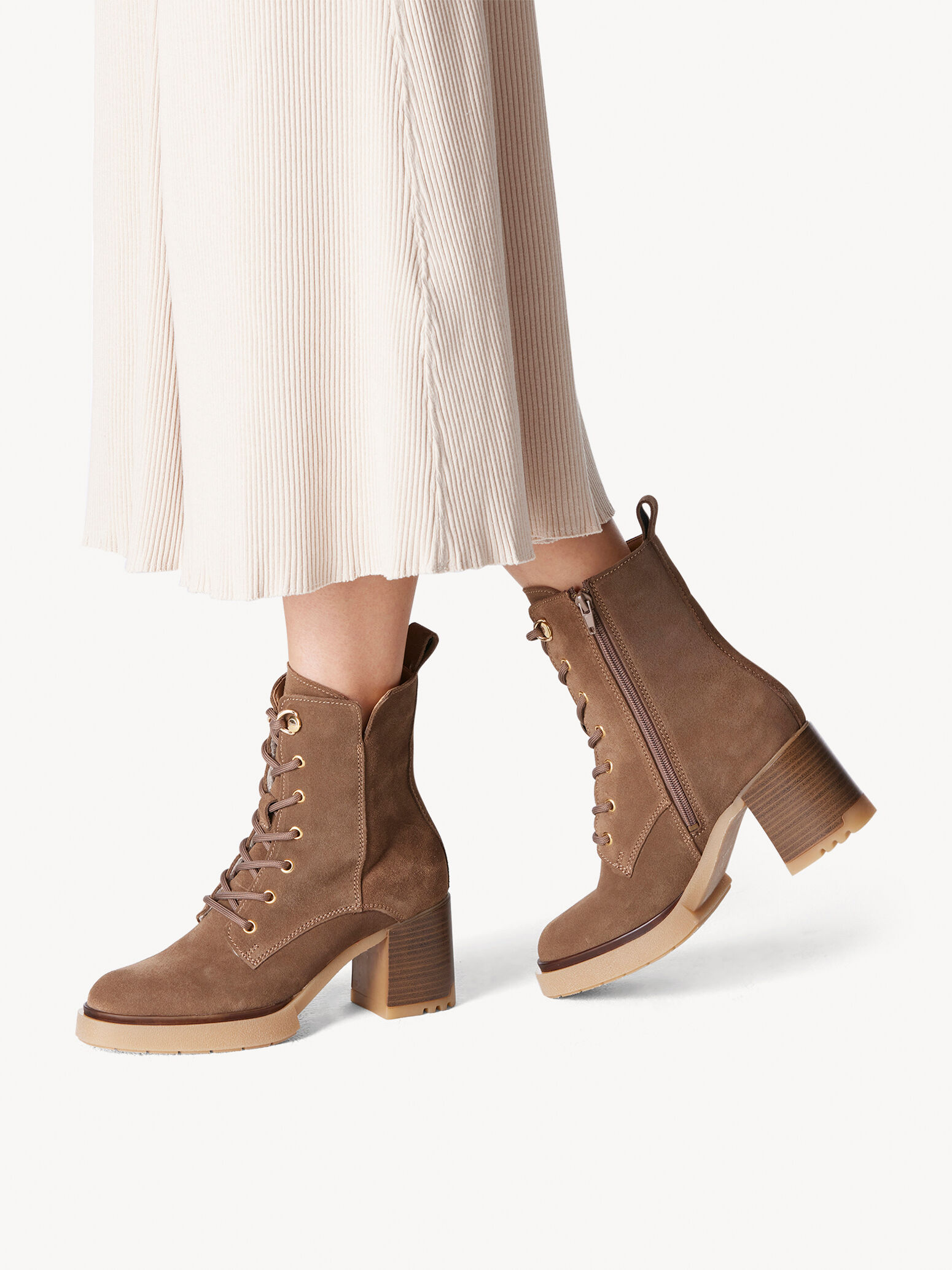 Bottine en cuir - marron