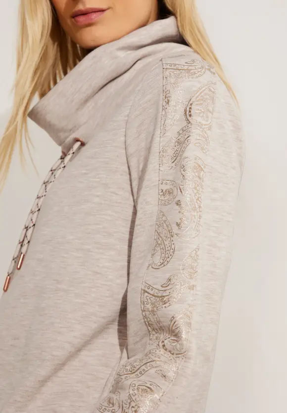 CECIL Sweatshirt mit Volumenkragen