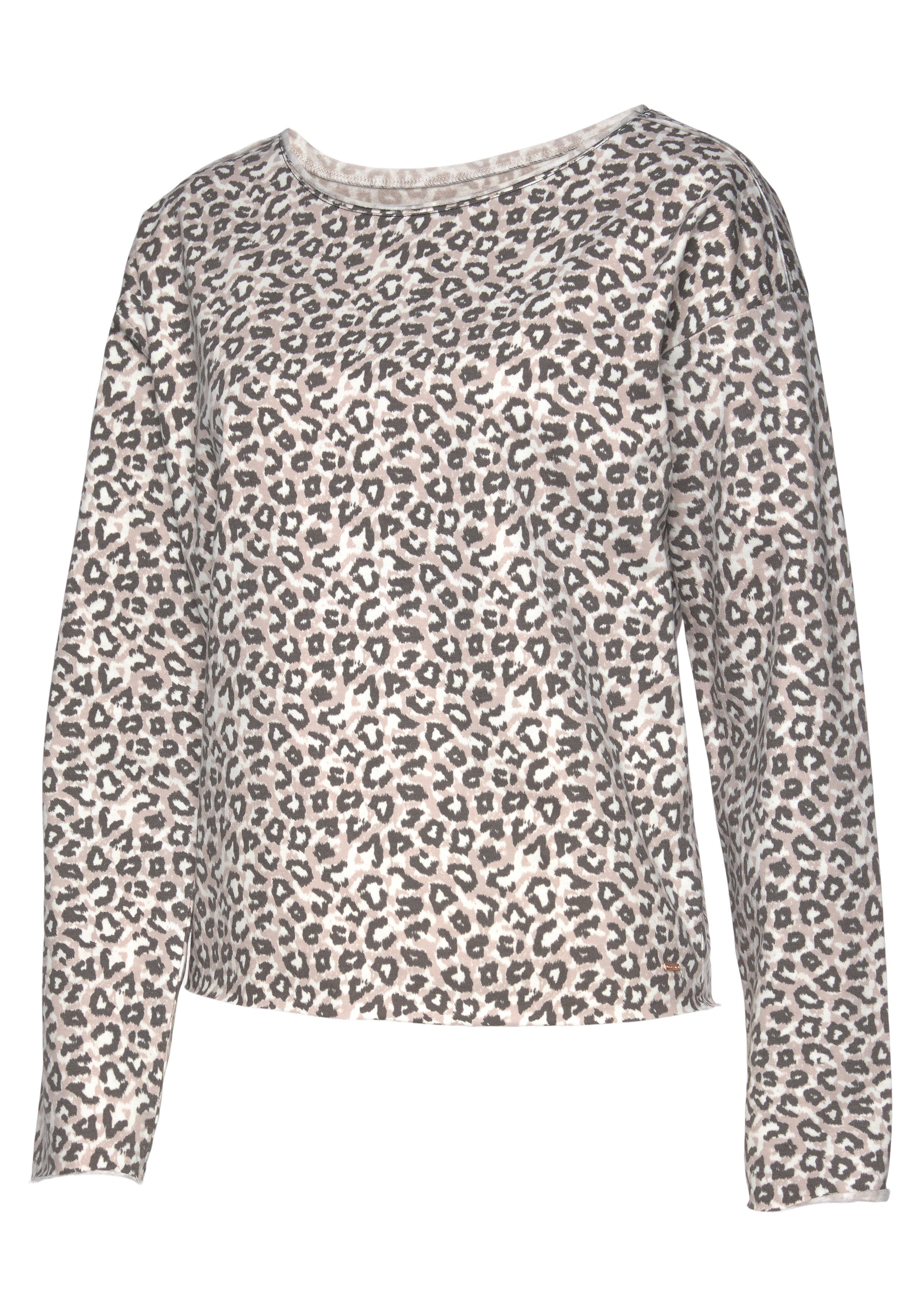 LASCANA Sweatshirt / Langarmshirt in locker sitzendem Schnitt, Loungeanzug
