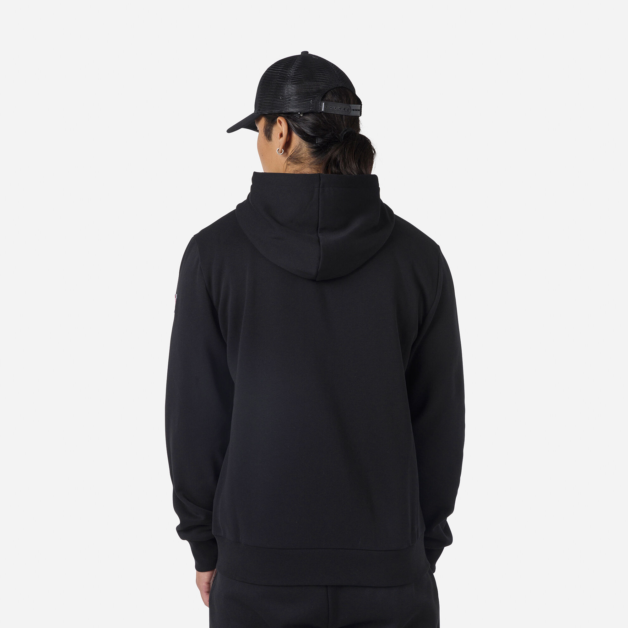 Sweat à capuche zippé molletonné Logo Homme
