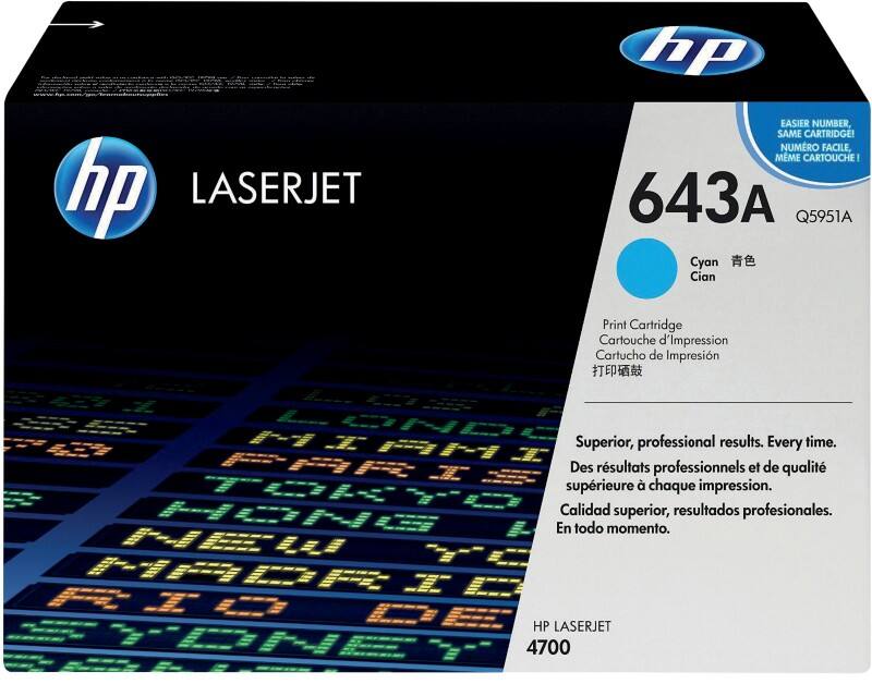 HP 643A Original Tonerkartusche Q5951A Cyan