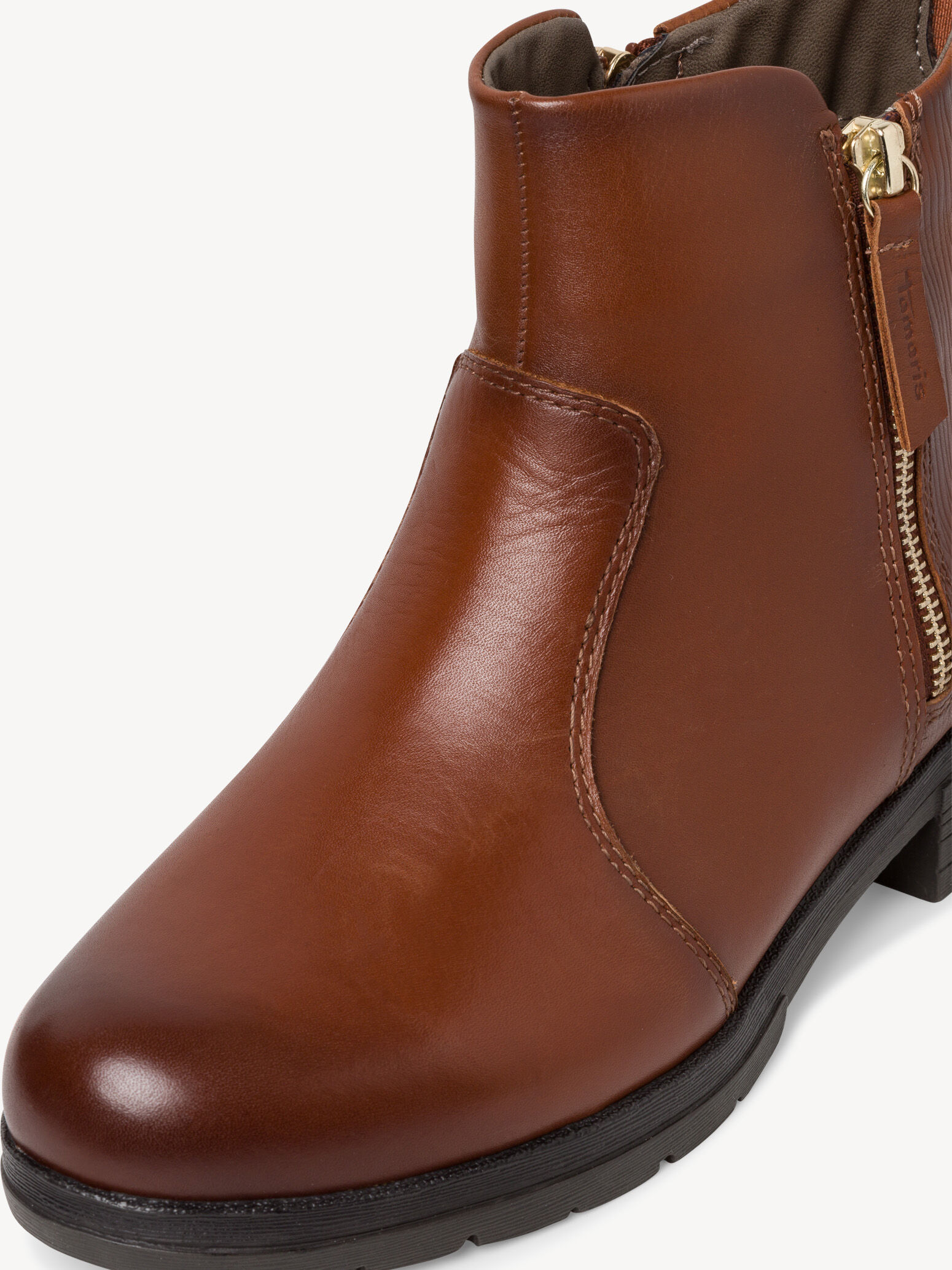 Bottine en cuir - marron