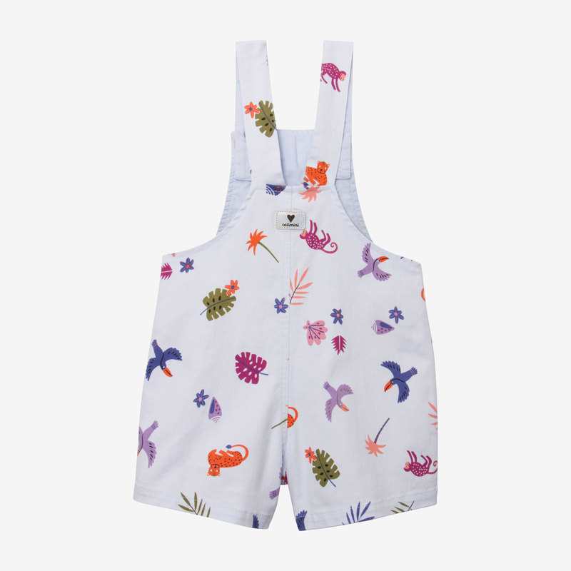 Salopette courte bébé fille exotique bleue Catimini